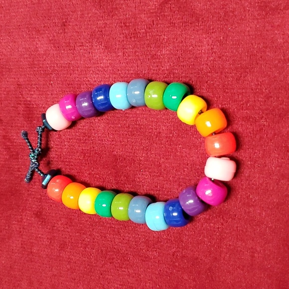 Rainbow Pony or Kandi Bead Bracelet - Picture 2 of 2